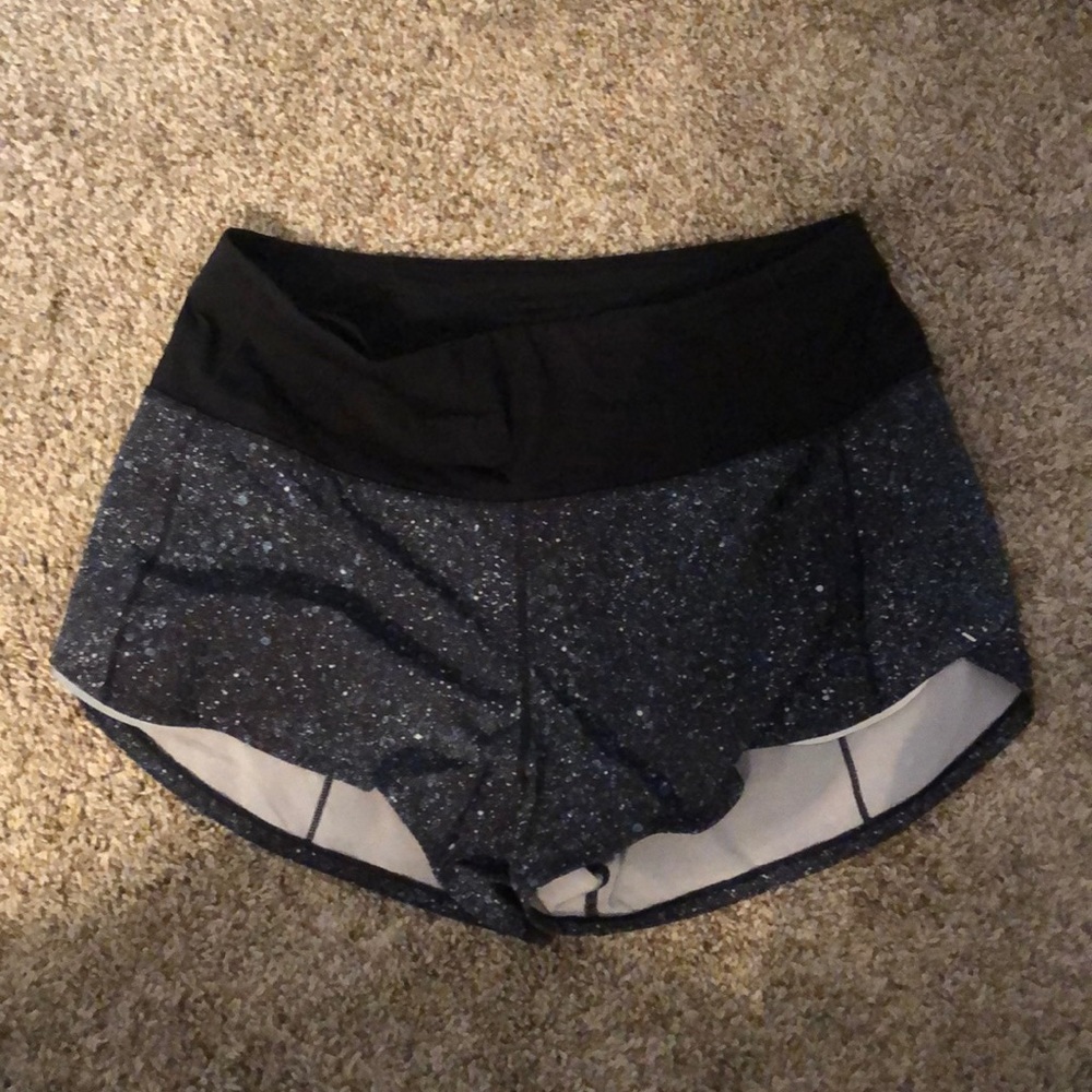 Lululemon Blue Speckled Speed Up HighWaisted Short